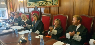 La magistrada María Rosario Sánchez Chacón tras tras tomar posesión como presidenta de la Audiencia Provincial de Albacete